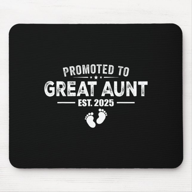 Mousepad Promoted To Great Aunt 2025 Baby &amp; Aunt Funny  (Frente)