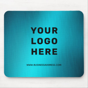 Mousepad Promotional Your Logo Here Business Teal Metallic