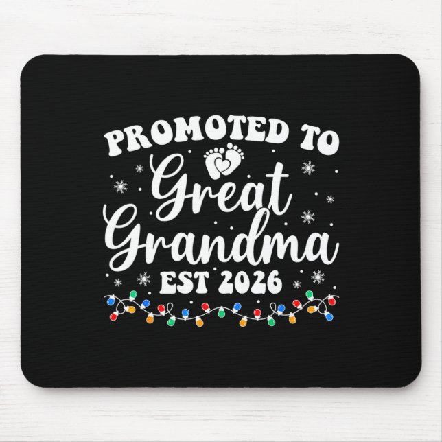 Mousepad Promovida a Bisavó Est 2026 Primeira Vez Nova  (Frente)