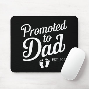 Mousepad Promovido a Papai EST 2025 Engraçado Breve Papai