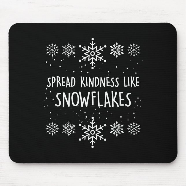 Mousepad Propagação de Natal Tema Gentileza Como Flocos de  (Frente)