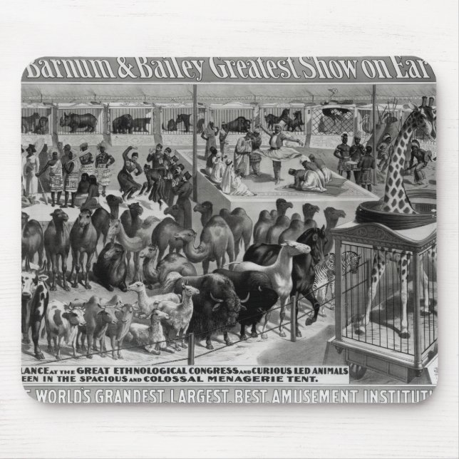 Mousepad Propaganda de poster, 'o Barnum e o Bailey (Frente)