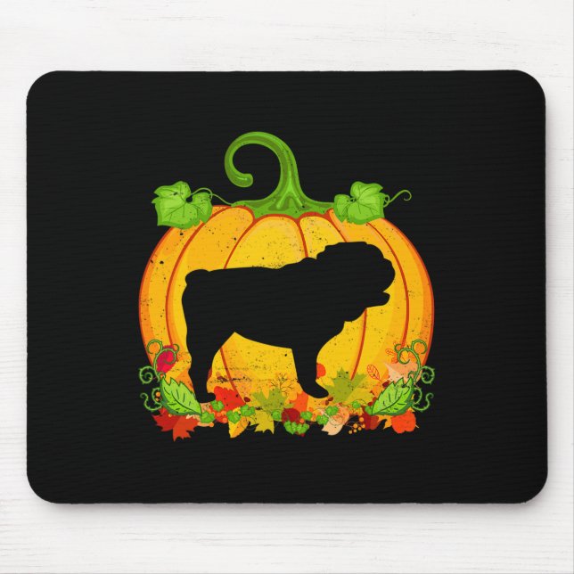 Mousepad Proprietário de Cachorro Halloween Figurume Inglês (Frente)