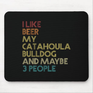 Mousepad Proprietário do Cachorro Bulldog Cerveja Lover Cot