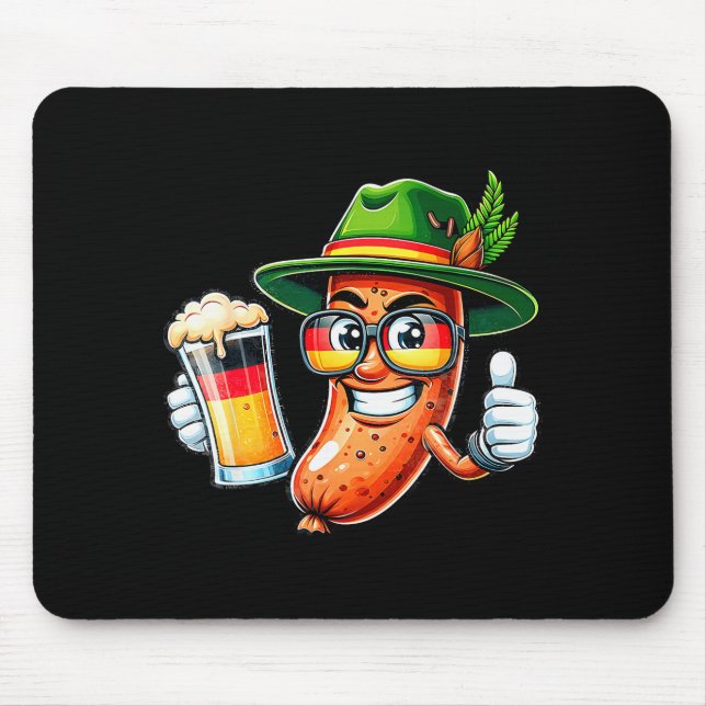 Mousepad Prost Beer German American Flag Men Mug  (Frente)