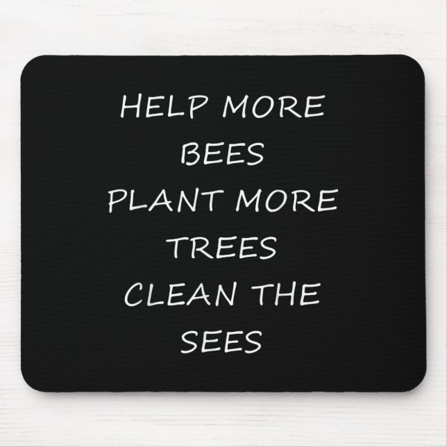 Mousepad Proteção Ambiental - Ajude o Meio Ambiente  (Frente)