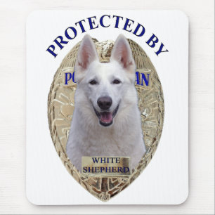 Mousepad Protegido pelo pastor branco