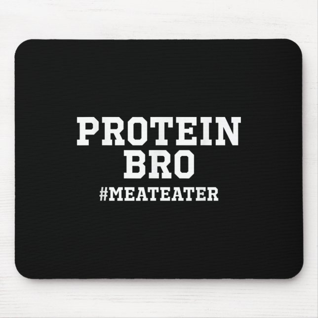Mousepad Proteína Engraçada Peso Levantando Carne Comida Ch (Frente)
