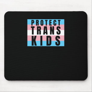 Mousepad Proteja o adesivo do Orgulho Transgênere de Crianç
