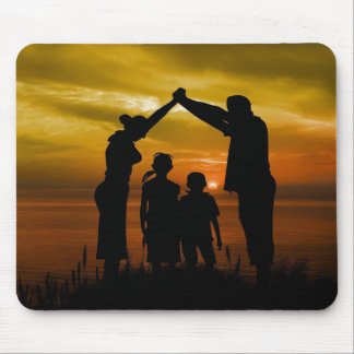 Mousepad Proteja os seus entes queridos: Família de logotip