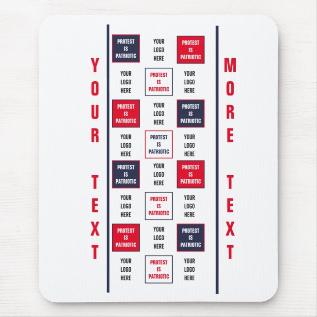 Mousepad Protesto é Modelo de Logotipo Patriótico (Frente)