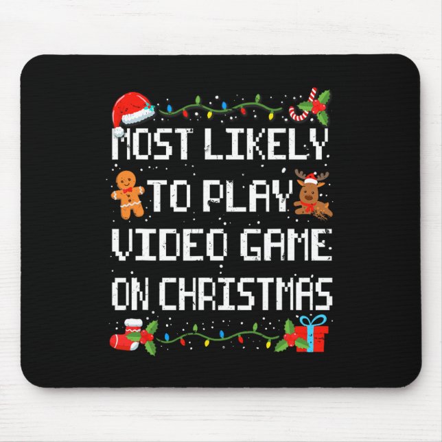 Mousepad Provavelmente Jogar A Família De Jogo De Vídeo Cor (Frente)