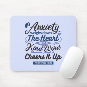 Mousepad Provérbios 12:25 Versículo Bíblico – Arte de Palav