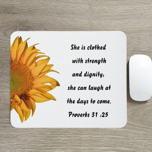 Mousepad Provérbios 31:25 Bíblia Verso Semestre Personaliza