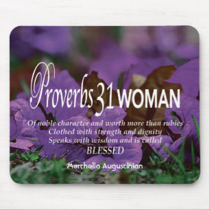 Mousepad Proverbs 31 Escritura Cristã MULHER Personalizada