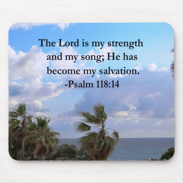 MOUSEPAD PSALM 118:14 SERENE OCEAN FOTO DESIGN (Frente)