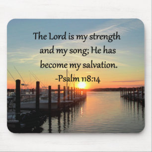Mousepad Psalm 118 14 SUNSET SOBRE A FOTO DO LAGO