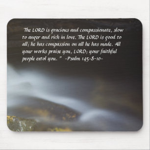 Mousepad Psalm 148:8-10 Pasta-Mão-De-Água-Seda
