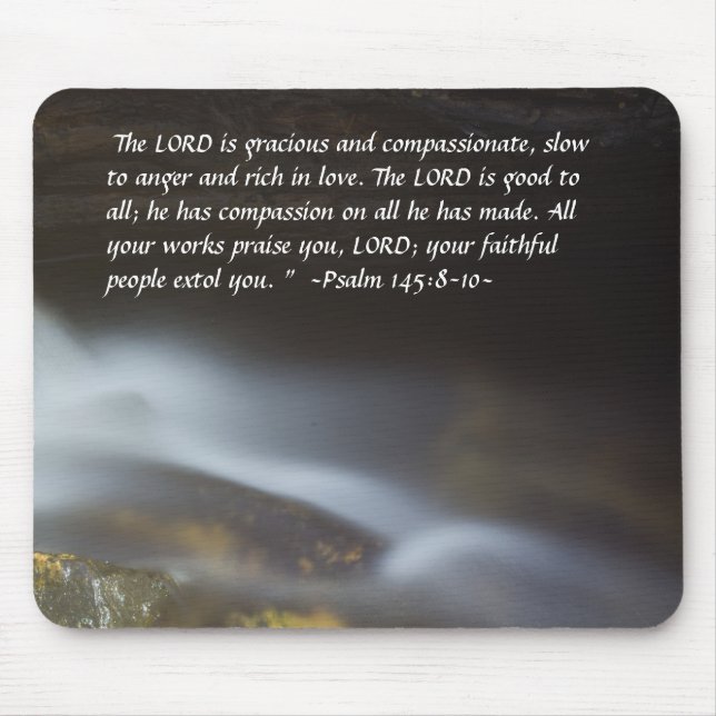Mousepad Psalm 148:8-10 Pasta-Mão-De-Água-Seda (Frente)