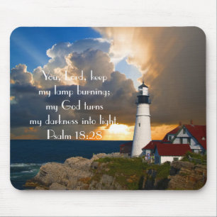 Mousepad Psalm 18:28 Pasta-Mão-De-Luz