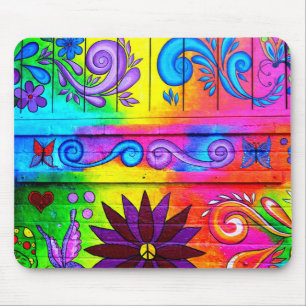 mousepad psicadélico da cor do hippie