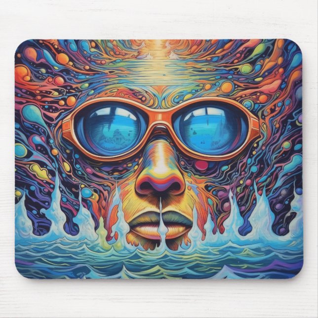 Mousepad Psicodélica com paisagens fantásticas (Frente)