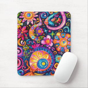 Mousepad Psicodélico Hippie dos anos 60 e 70