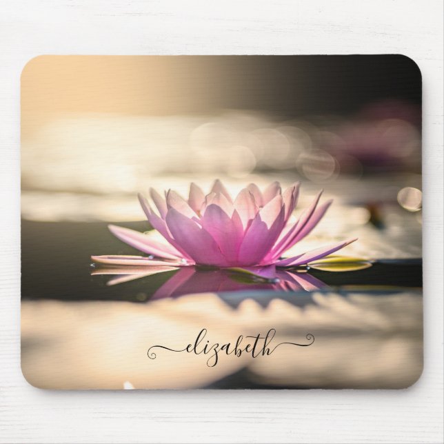 Mousepad Psicólogo Terapeuta Zen, Lago Lotus (Frente)