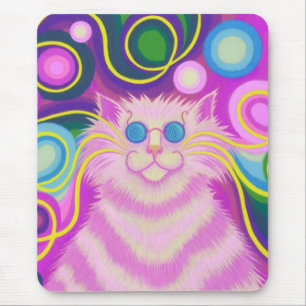 Mousepad Psy-cat-delic - Pousepad rosa vertical