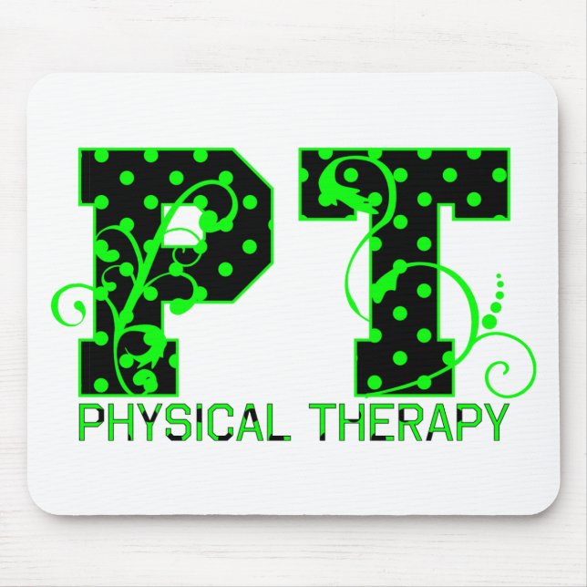Mousepad pt 2 bolinhas pretas e verdes (Frente)
