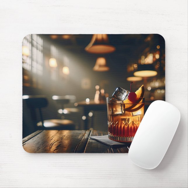 Mousepad Pub Escuro Bebida Moída Antiga (Com mouse)