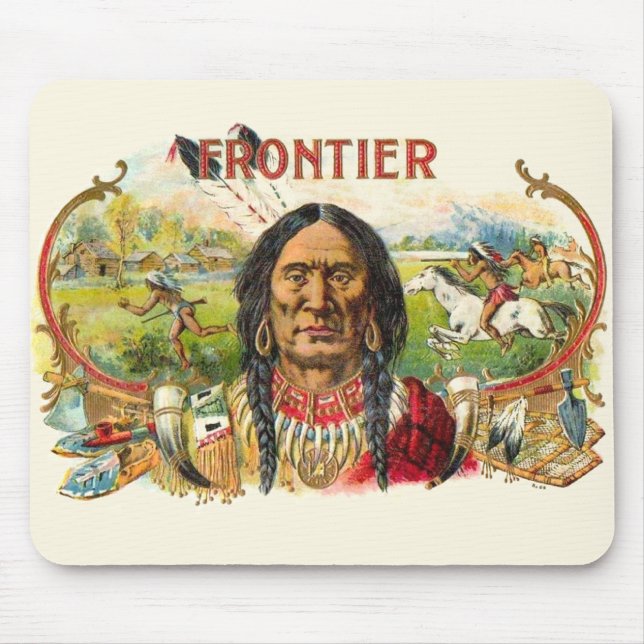 Mousepad Publicidade Frontier para cigarros (Frente)