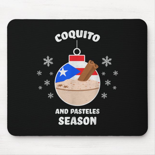 Mousepad Puerto Rico Christmas Coquito And Pasteles Season  (Frente)