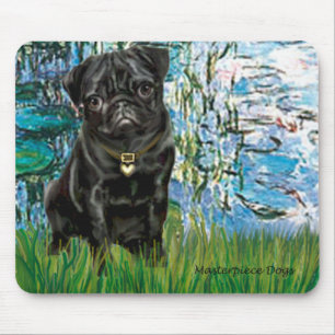 Mousepad Pug 13 (preto) - Lírios 1