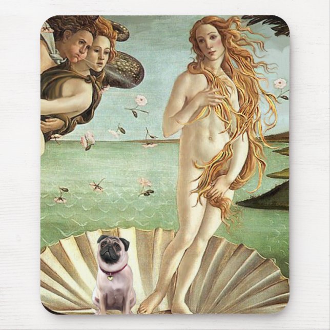 Mousepad Pug 1 - Nascimento de Vênus (Frente)