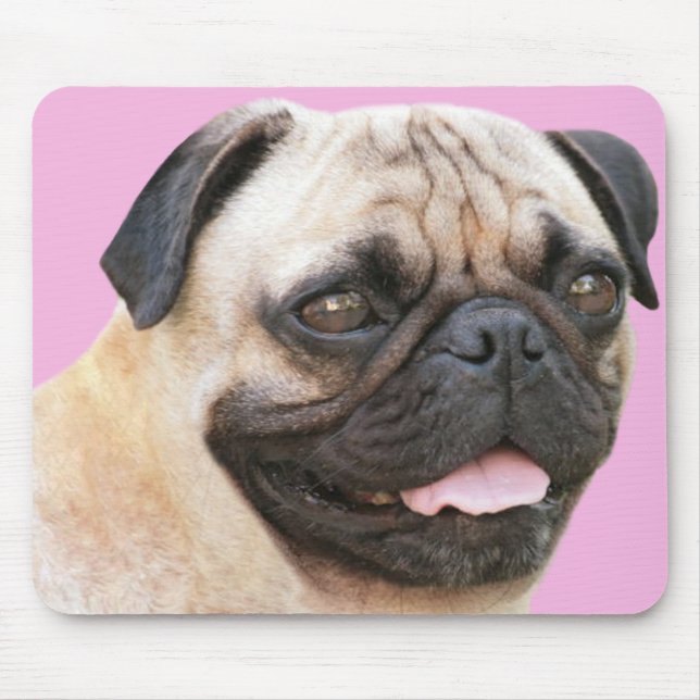 Mousepad Pug Com A Língua Saindo Do Bocal (Frente)