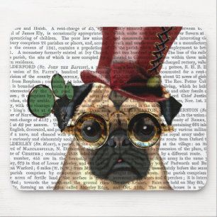 Mousepad Pug com Style Steampunk Top Hat
