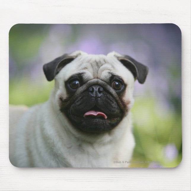 Mousepad Pug da jovem corça no alerta (Frente)