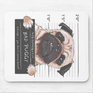 Mousepad Pug Dog Bad Puggy Owner
