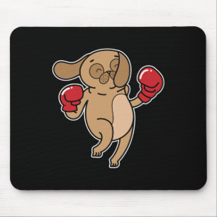 Mousepad Pug Dog Boxing