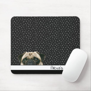 Mousepad Pug Dog em Bolinhas