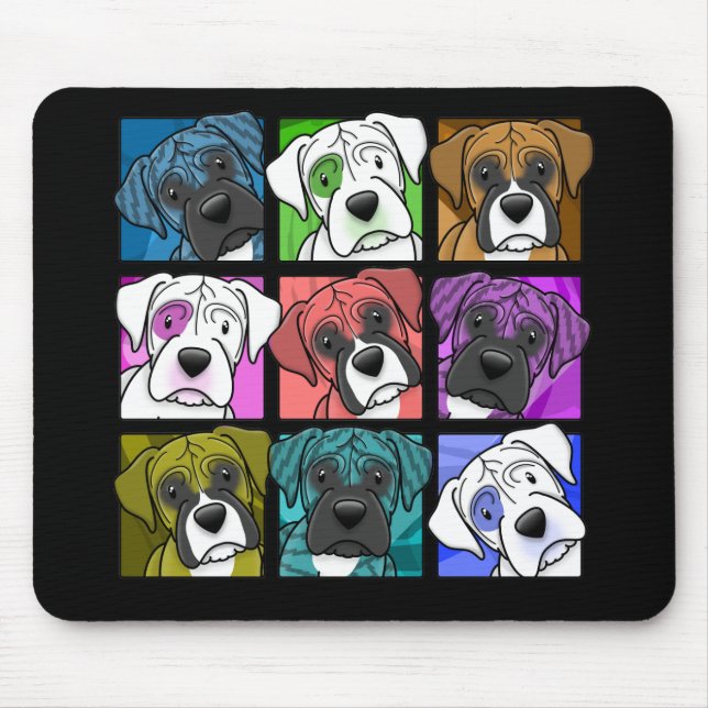 Mousepad Pugilista do pop art (Frente)