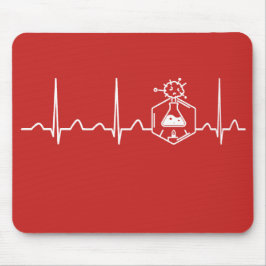 Mousepad Pulsação do coração do engenheiro químico