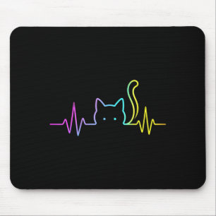 Mousepad Pulsação do gato arco-íris 