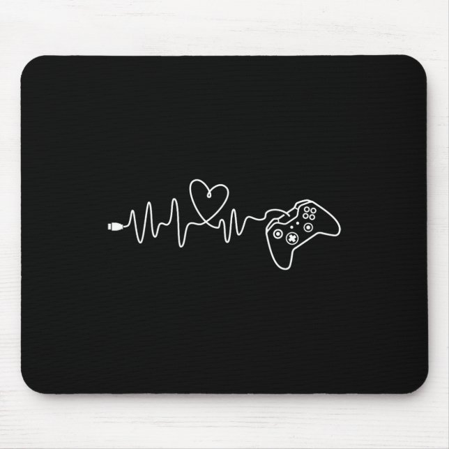 Mousepad Pulsação - Jogos de Console Jogando Em Pc Video Ga (Frente)