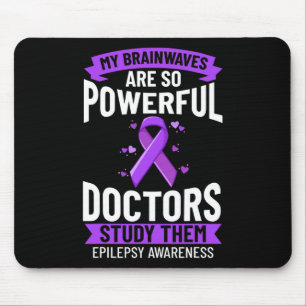 Mousepad Pulseira Laço Roxo de Conscientização da Epilepsia