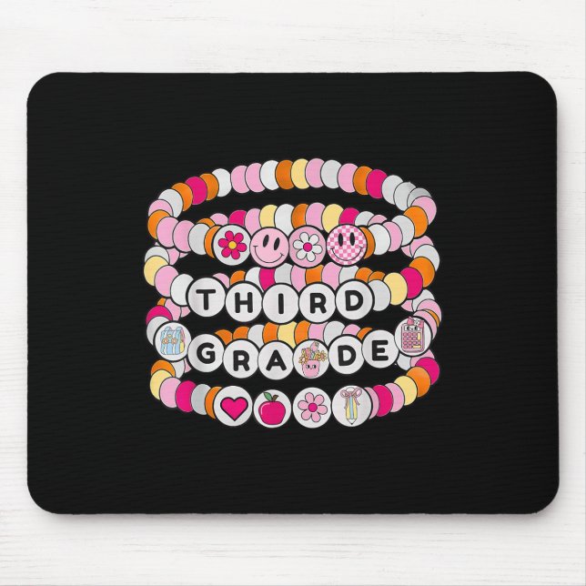 Mousepad Pulseira Préppy de Volta às Aulas para Terceira Sé (Frente)