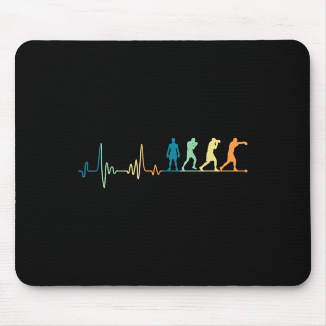 Mousepad Pulso do Boxing Retro - Boxer Boxer do Boxer in a  (Frente)