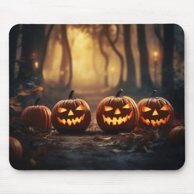 Mousepad Pumpkin Bats & Bruxas #7 (Frente)