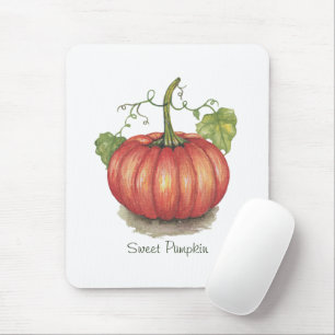 Mousepad Pumpkin Bonito Com Vinhas Em Aquarela